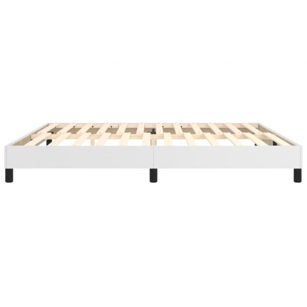 Bettgestell Weiß 200x200 cm Kunstleder