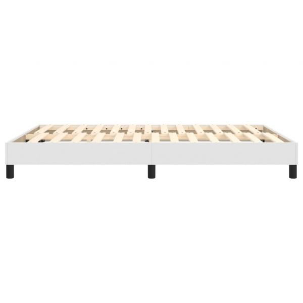 Bettgestell Weiß 140x200 cm Kunstleder