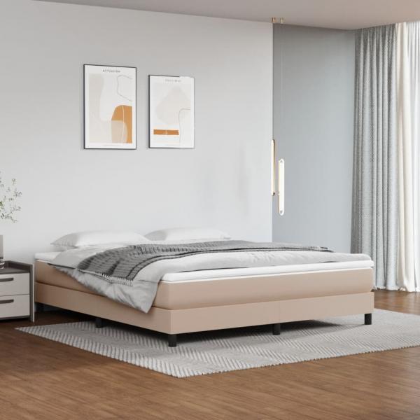 ARDEBO.de - Bettgestell Cappuccino-Braun 180x200 cm Kunstleder