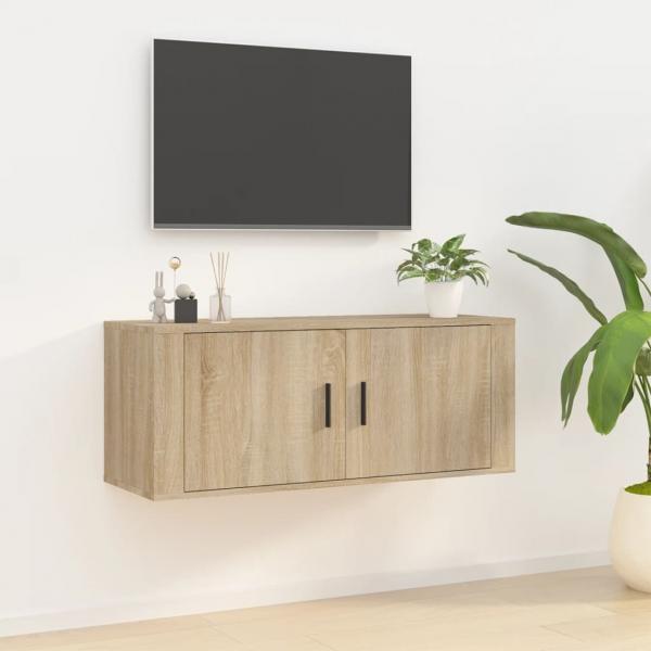 ARDEBO.de - TV-Wandschrank Sonoma-Eiche 100x34,5x40 cm
