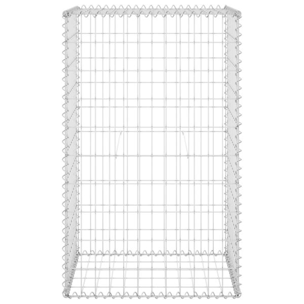 Gabionenwand mit Abdeckung Verzinkter Stahl 60x50x100 cm