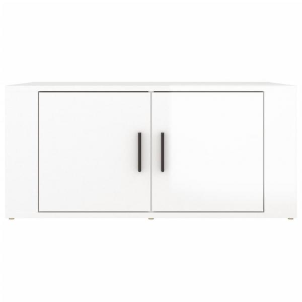 Couchtisch Hochglanz-Weiß 80x50x36 cm Holzwerkstoff