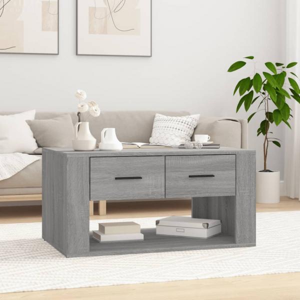 ARDEBO.de - Couchtisch Grau Sonoma 80x50x40 cm Holzwerkstoff