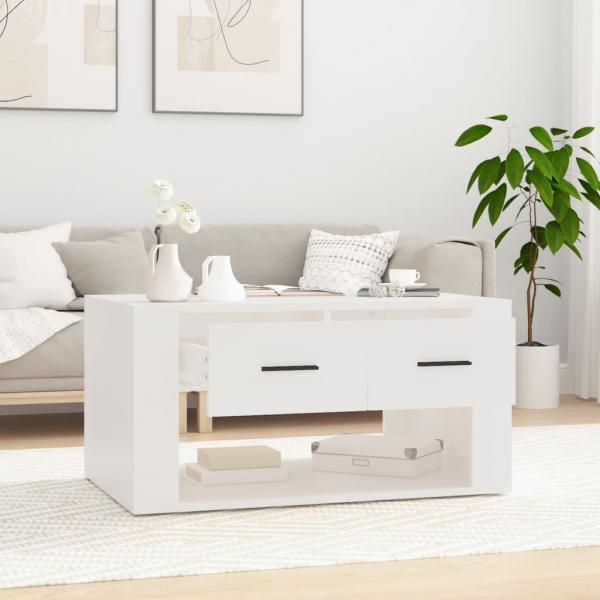 Couchtisch Weiß 80x50x40 cm Holzwerkstoff