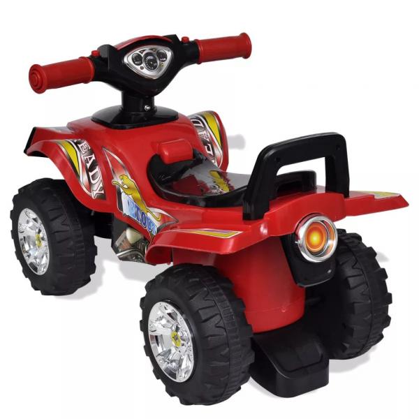 10070 Rotes Aufsitz-Quad für Kinder mit Sound und Licht 