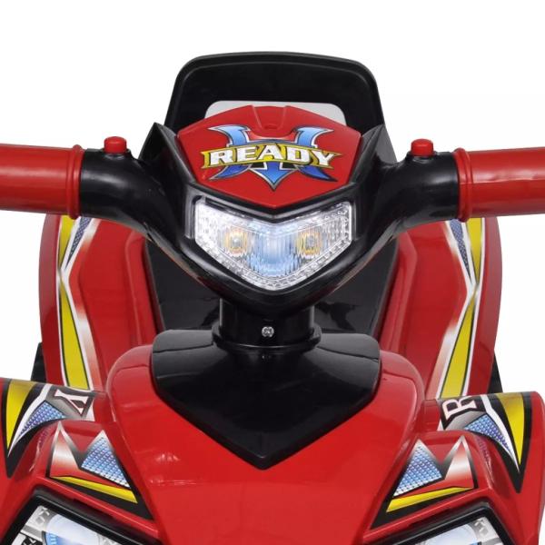 10070 Rotes Aufsitz-Quad für Kinder mit Sound und Licht 