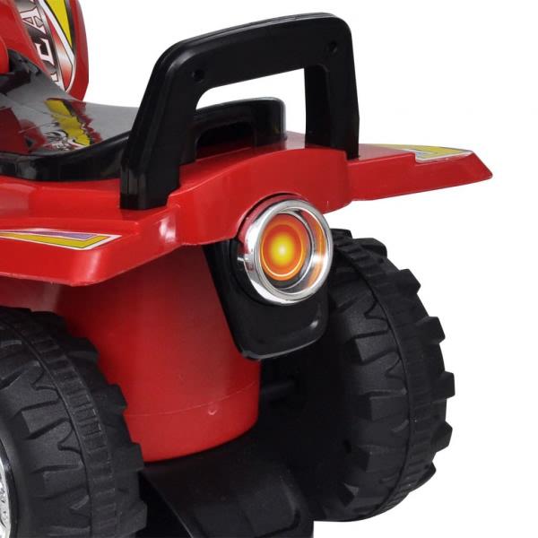 10070 Rotes Aufsitz-Quad für Kinder mit Sound und Licht 