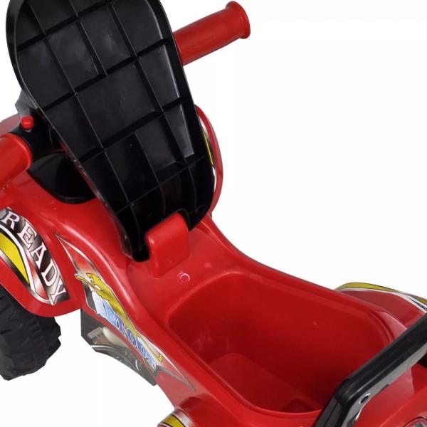 10070 Rotes Aufsitz-Quad für Kinder mit Sound und Licht 