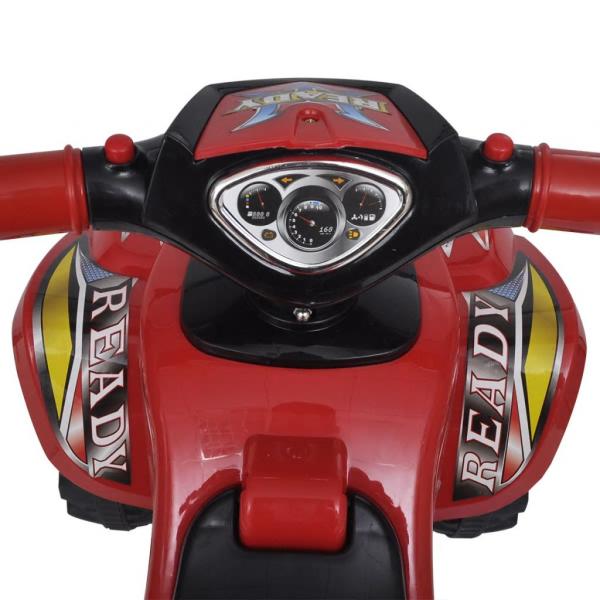 10070 Rotes Aufsitz-Quad für Kinder mit Sound und Licht 