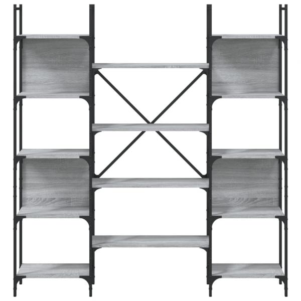 Bücherregal Grau Sonoma 155,5x24x166,5 cm Holzwerkstoff