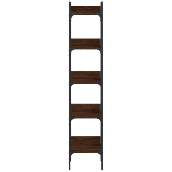 Bücherregal 5 Böden Braun Eichen-Optik 35x30x174 cm