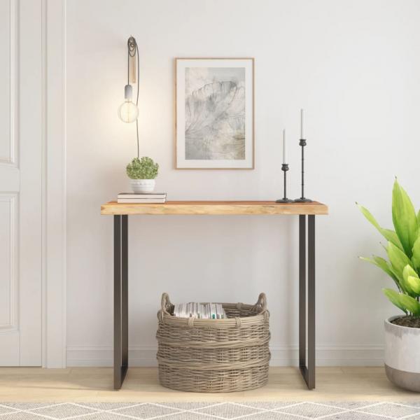 ARDEBO.de - Tischplatte 80x40x2,5 cm Rechteckig Massivholz Akazie Baumkante