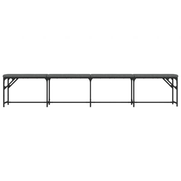 Essbank Dunkelgrau 248x32x45 cm Stahl und Stoff