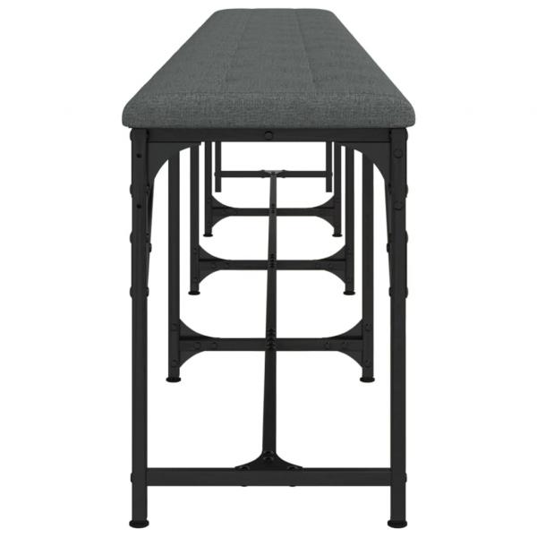 Essbank Dunkelgrau 248x32x45 cm Stahl und Stoff