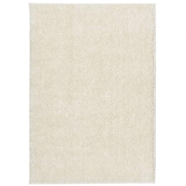 Teppich ISTAN Hochflor Glänzend Creme 160x230 cm