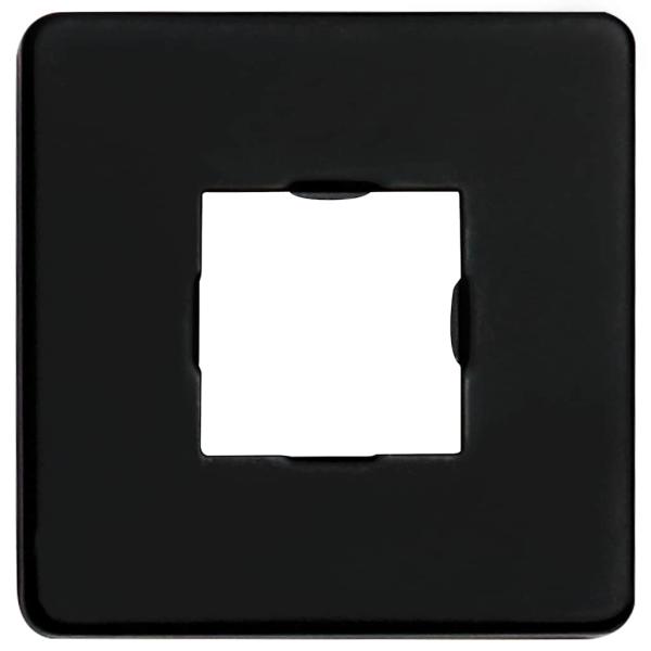 Duscharm Quadratisch Edelstahl 201 Schwarz 40 cm