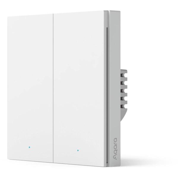 Aqara Smart Wall Switch H1 EU, With Neutral, Double Rocker, weiß (WS-EUK04)