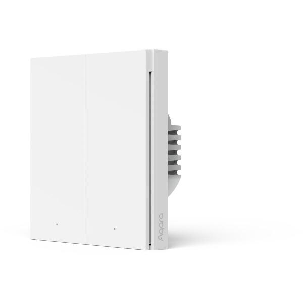 Aqara Smart Wall Switch H1 EU, With Neutral, Double Rocker, weiß (WS-EUK04)