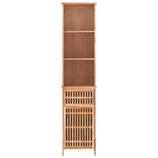 Badschrank 42x29x182 cm Massivholz Nussbaum