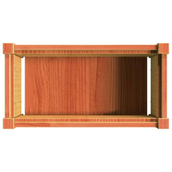 Pflanzkübel 2 Stk. Wachsbraun Massivholz Kiefer