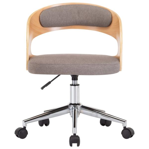 Esszimmerstuhl Drehbar Taupe Bugholz und Stoff