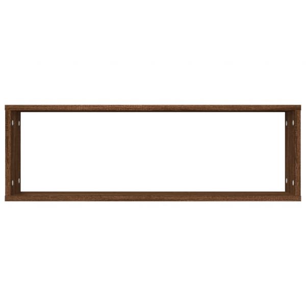 Wandregale 4 Stk. Braun Eichen-Optik 80x15x26,5cm Holzwerkstoff