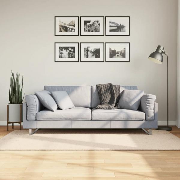 ARDEBO.de - Teppich HUARTE Kurzflor Weich und Waschbar Beige 100x200 cm
