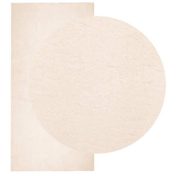 Teppich HUARTE Kurzflor Weich und Waschbar Beige 100x200 cm