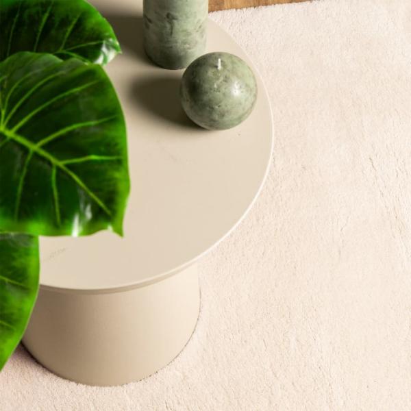Teppich HUARTE Kurzflor Weich und Waschbar Beige 100x200 cm