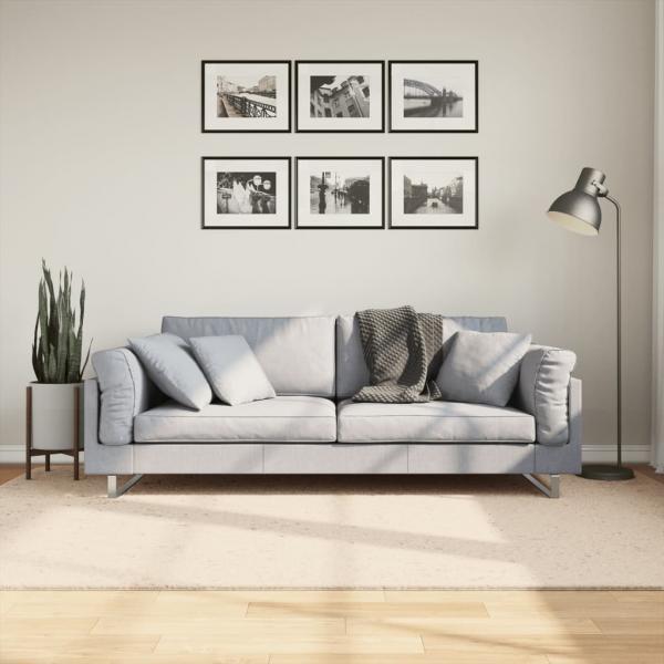 ARDEBO.de - Teppich HUARTE Kurzflor Weich und Waschbar Beige 160x230 cm