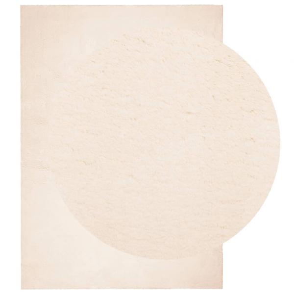 Teppich HUARTE Kurzflor Weich und Waschbar Beige 160x230 cm