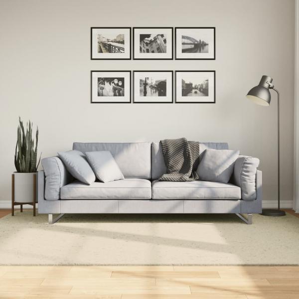 ARDEBO.de - Teppich HUARTE Kurzflor Weich und Waschbar Creme 160x230 cm