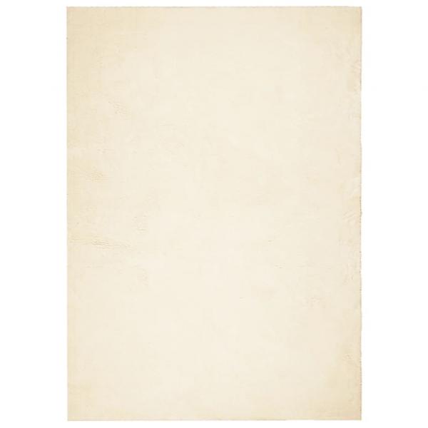 Teppich HUARTE Kurzflor Weich und Waschbar Creme 160x230 cm