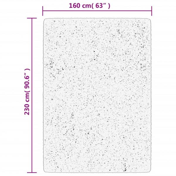 Teppich HUARTE Kurzflor Weich und Waschbar Creme 160x230 cm