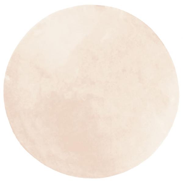 Teppich HUARTE Kurzflor Weich und Waschbar Beige Ø 120 cm