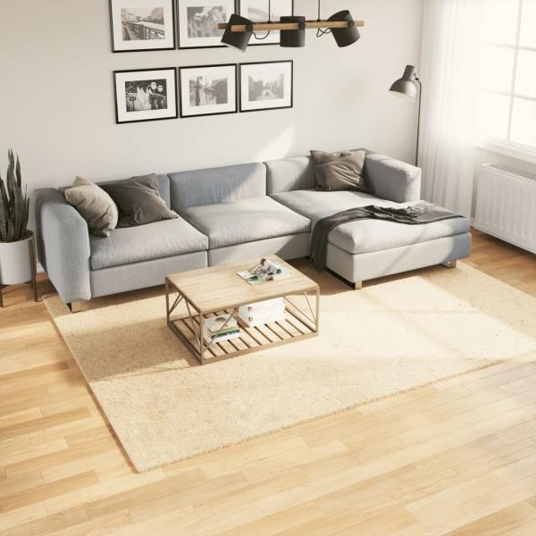 ARDEBO.de - Teppich HUARTE Kurzflor Weich und Waschbar Creme 200x280 cm