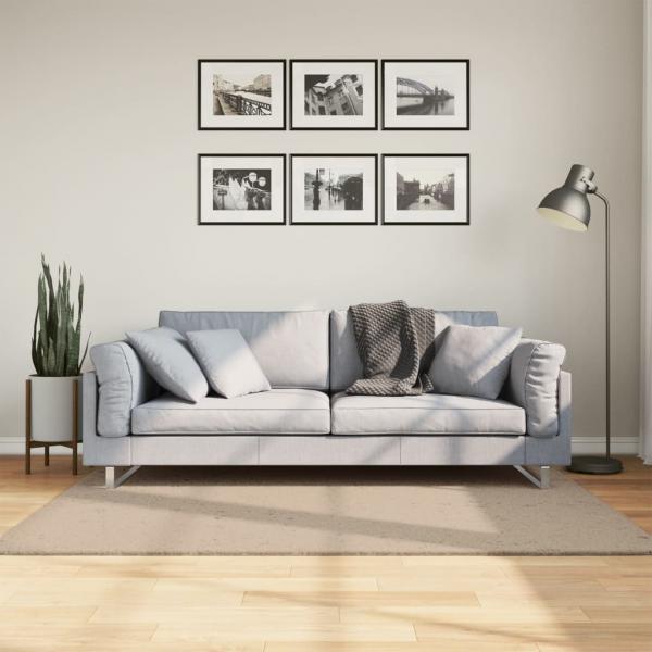 ARDEBO.de - Teppich HUARTE Kurzflor Weich und Waschbar Sandfarben 120x170cm