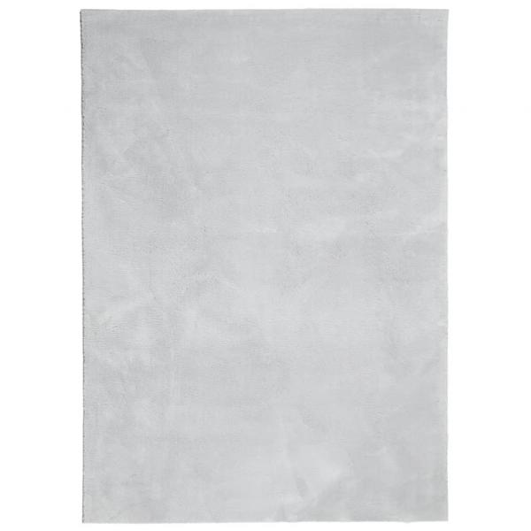 Teppich HUARTE Kurzflor Weich und Waschbar Grau 240x340 cm