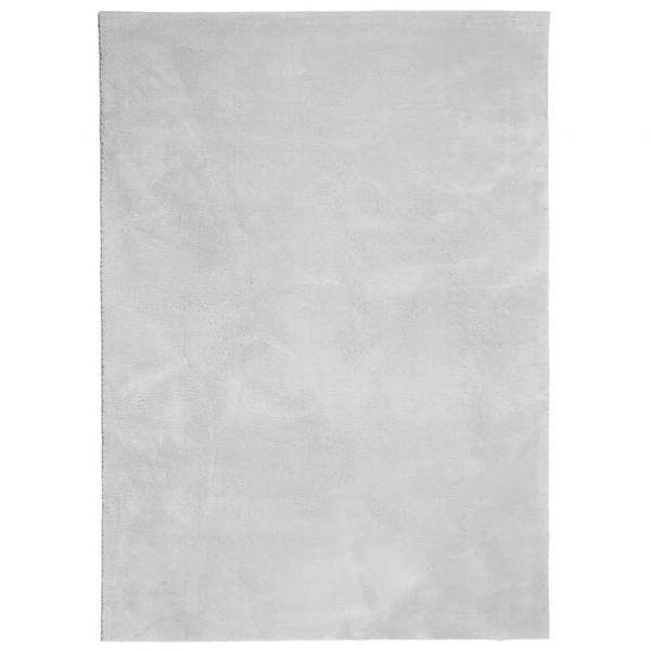 Teppich HUARTE Kurzflor Weich und Waschbar Grau 240x340 cm
