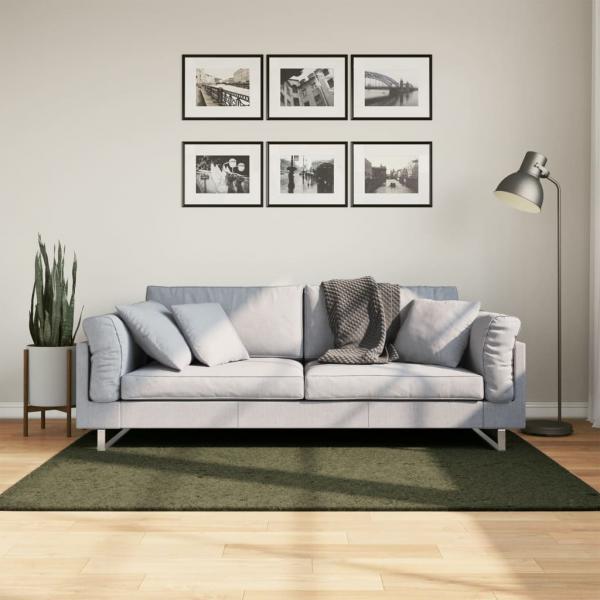 ARDEBO.de - Teppich HUARTE Kurzflor Weich und Waschbar Waldgrün 120x170 cm