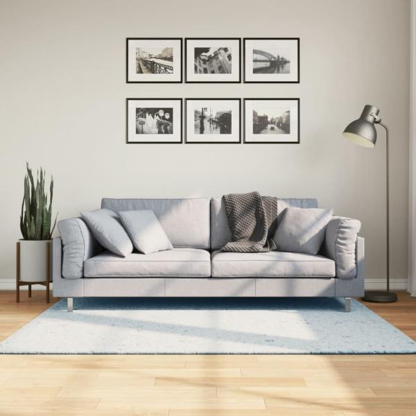 ARDEBO.de - Teppich HUARTE Kurzflor Weich und Waschbar Blau 120x170 cm