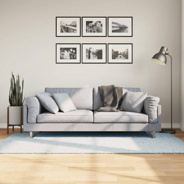 ARDEBO.de - Teppich HUARTE Kurzflor Weich und Waschbar Blau 100x200 cm
