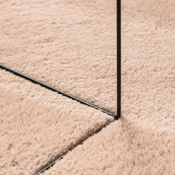 Teppich HUARTE Kurzflor Weich und Waschbar Blassrosa 120x170 cm