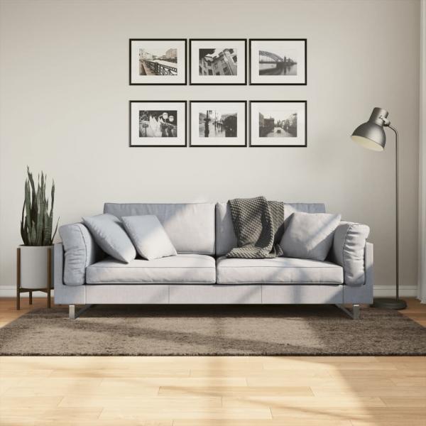 ARDEBO.de - Teppich ISTAN Hochflor Glänzend Grau 100x200 cm