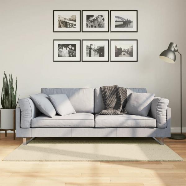 ARDEBO.de - Teppich HUARTE Kurzflor Weich und Waschbar Creme 80x150 cm