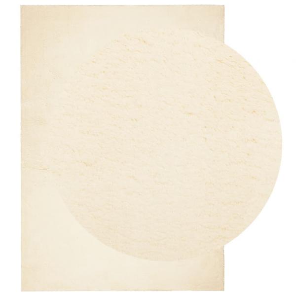 Teppich HUARTE Kurzflor Weich und Waschbar Creme 120x170 cm