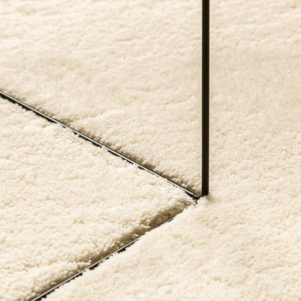 Teppich HUARTE Kurzflor Weich und Waschbar Creme Ø 80 cm