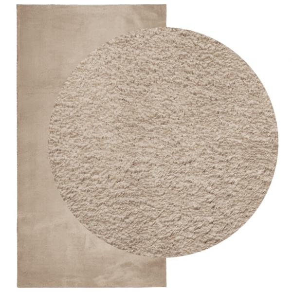 Teppich HUARTE Kurzflor Weich und Waschbar Sandfarben 80x150 cm