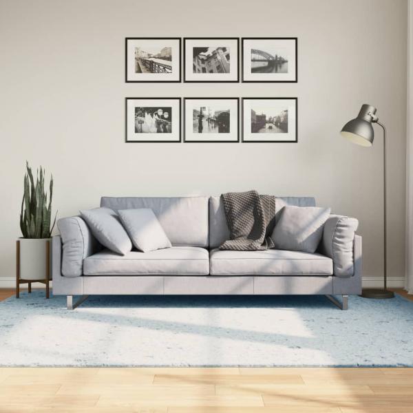 ARDEBO.de - Teppich HUARTE Kurzflor Weich und Waschbar Blau 160x230 cm