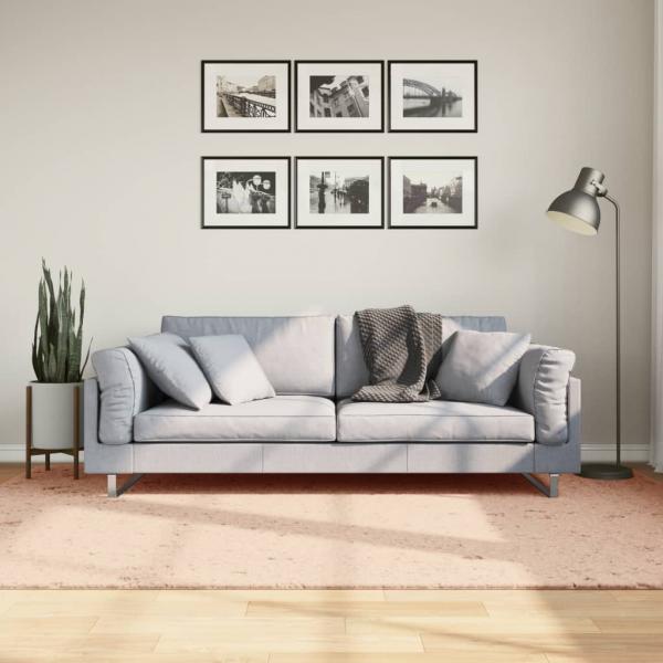 ARDEBO.de - Teppich HUARTE Kurzflor Weich und Waschbar Blassrosa 160x230 cm